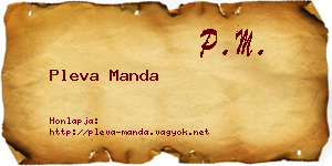 Pleva Manda névjegykártya